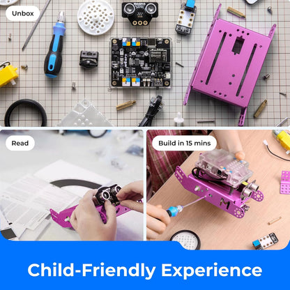 Mbot Robot Kit, STEM Projects for Kids Ages 8-12 Learn to Code with Scratch Arduino, Robot Kit for Kids, STEM Toys for Kids,Computer Programming for Beginners Gift for Boys and Girls 8 Pink